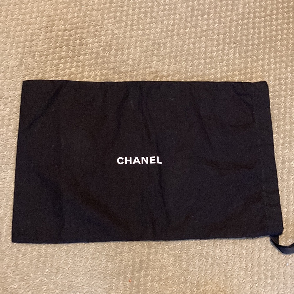 CHANEL BLACK DRAW STRING BIG DUST BAG